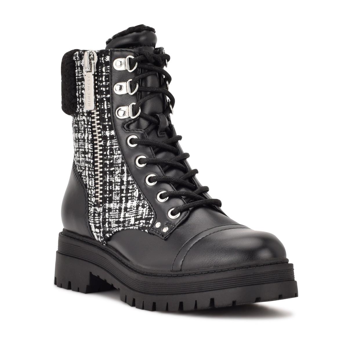 Nine West Pike Combat Lug Sole Kängor Dam Svarta | 3698LXBZC