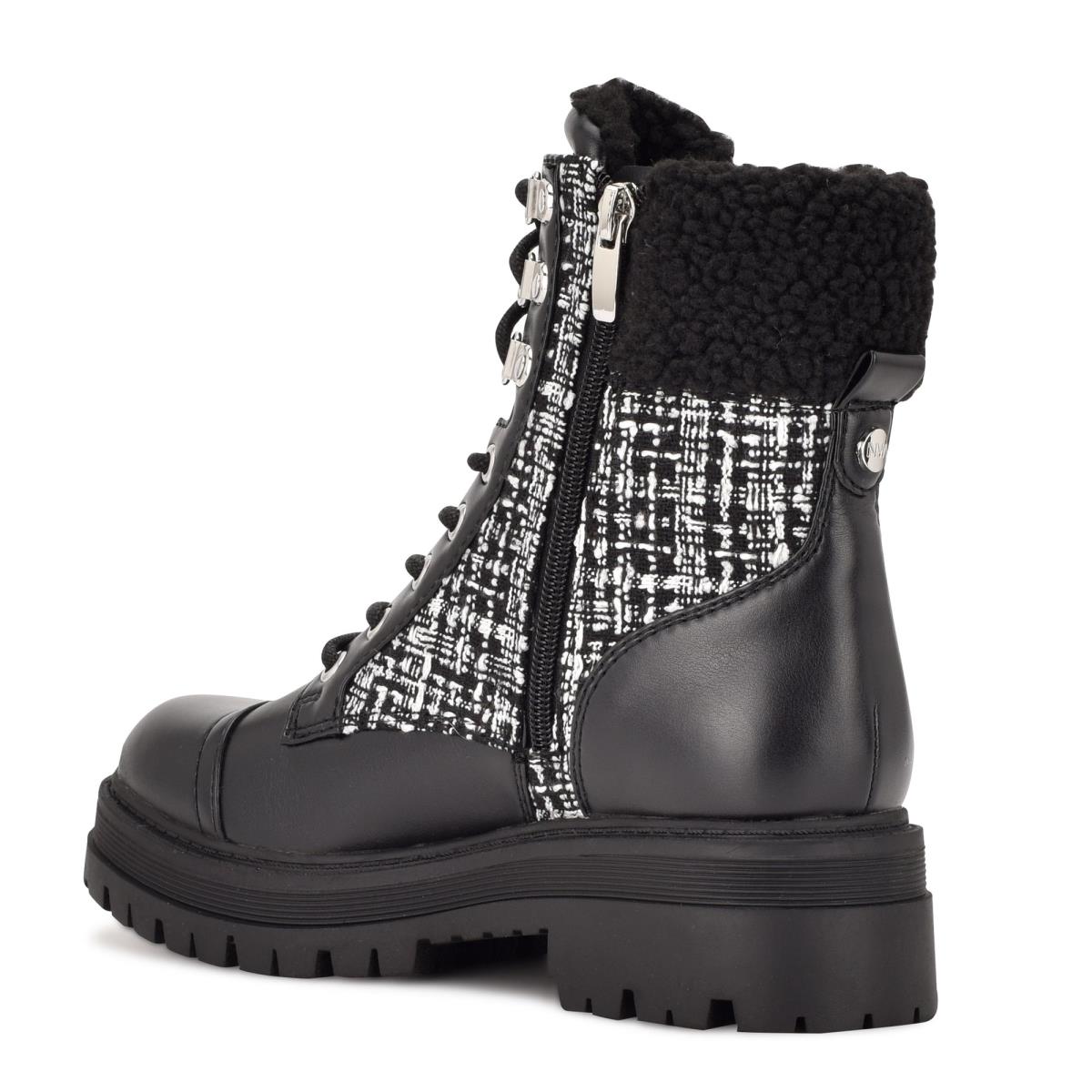 Nine West Pike Combat Lug Sole Kängor Dam Svarta | 3698LXBZC