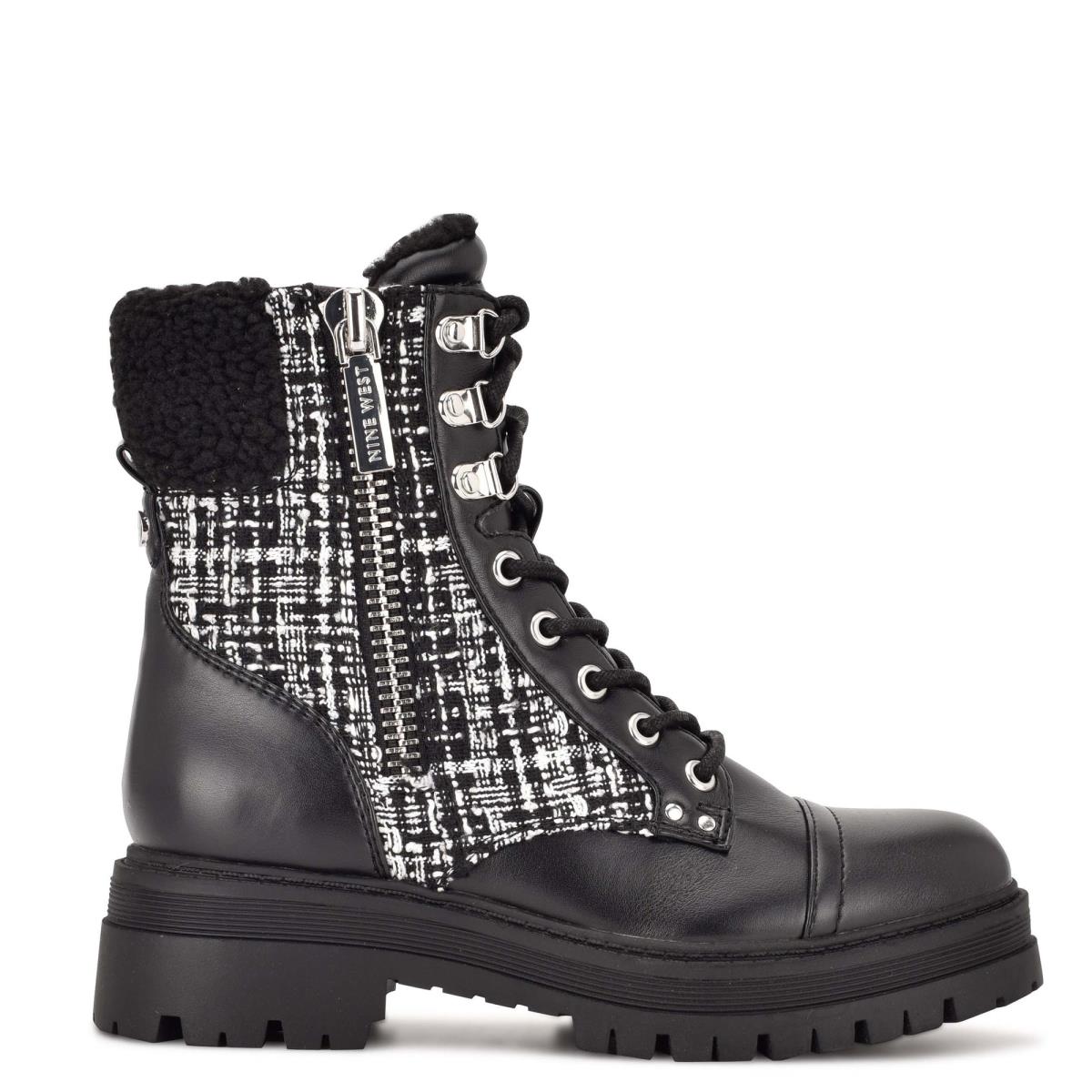 Nine West Pike Combat Lug Sole Kängor Dam Svarta | 3698LXBZC