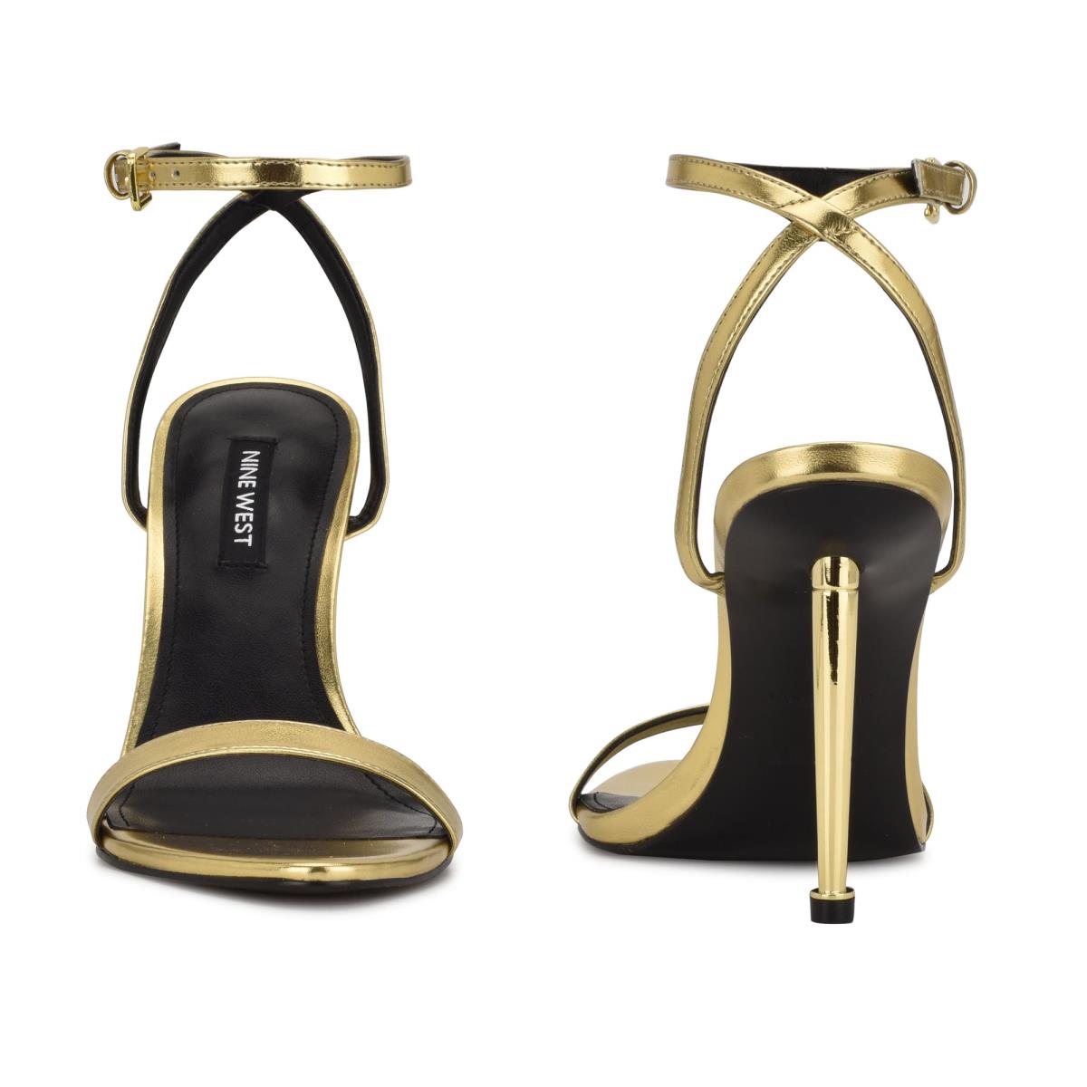 Nine West Reina Ankle Sandaler Med Rem Dam Guld | 0967VHWBM