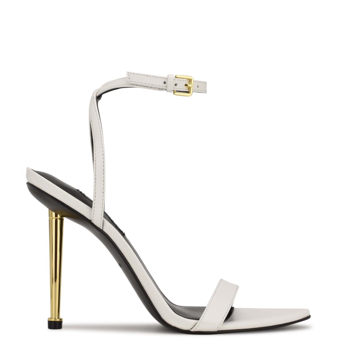 Nine West Reina Ankle Sandaler Med Rem Dam Vita | 6297OPIJY