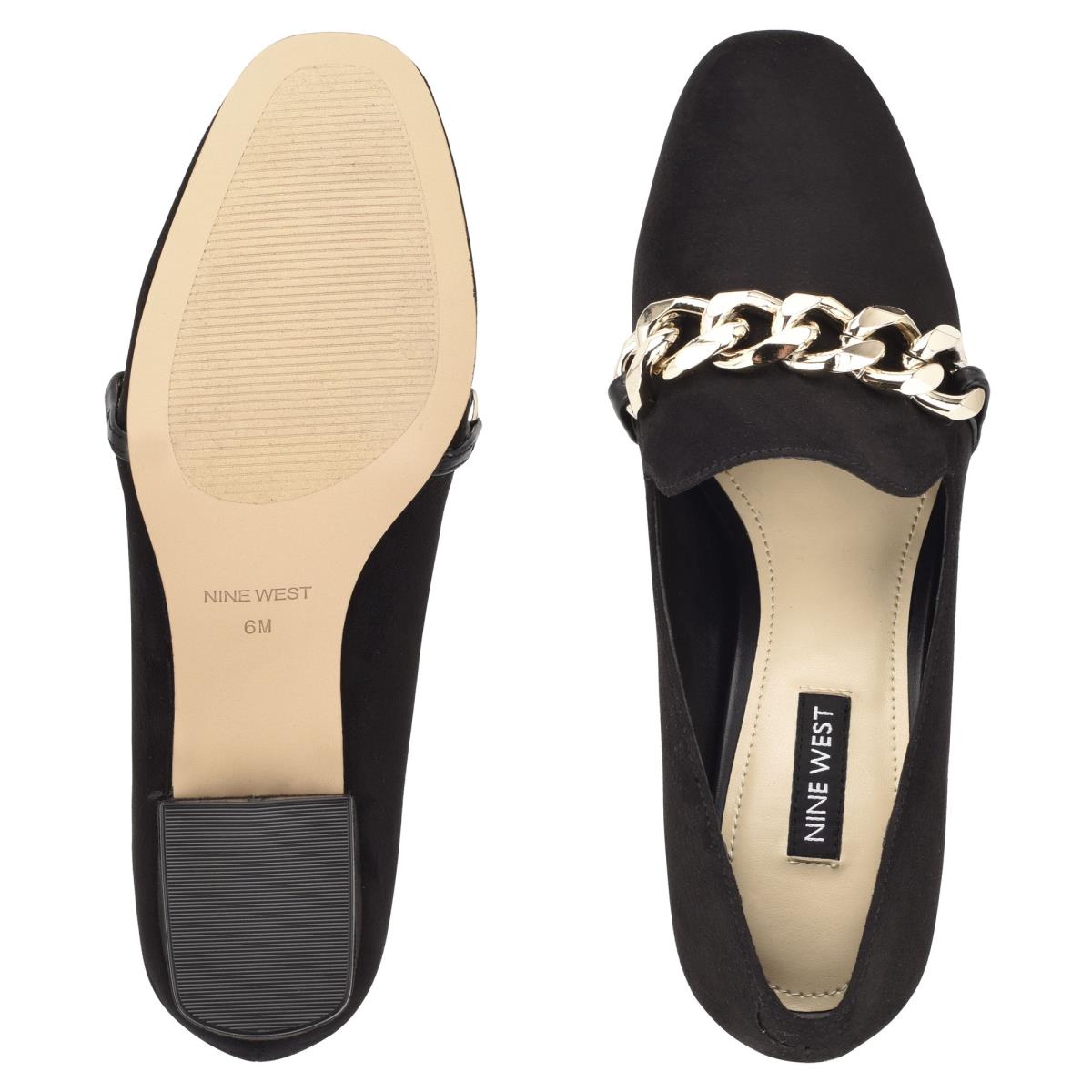 Nine West Remal Klackar Loafers Dam Svarta Svarta | 8176YDTBK