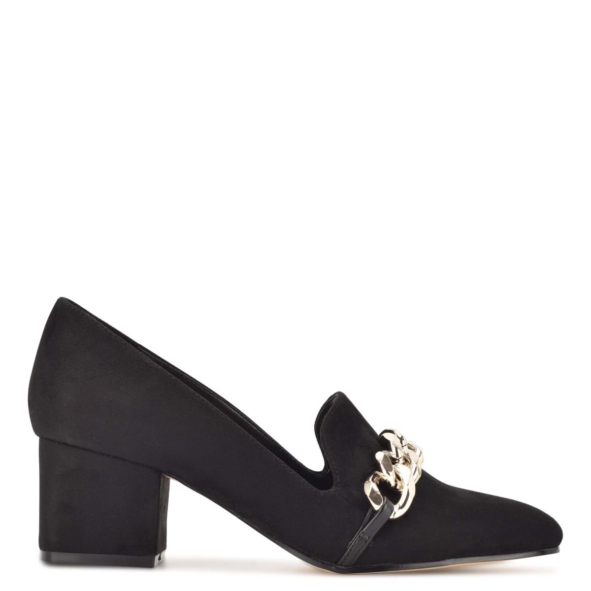 Nine West Remal Klackar Loafers Dam Svarta Svarta | 8176YDTBK