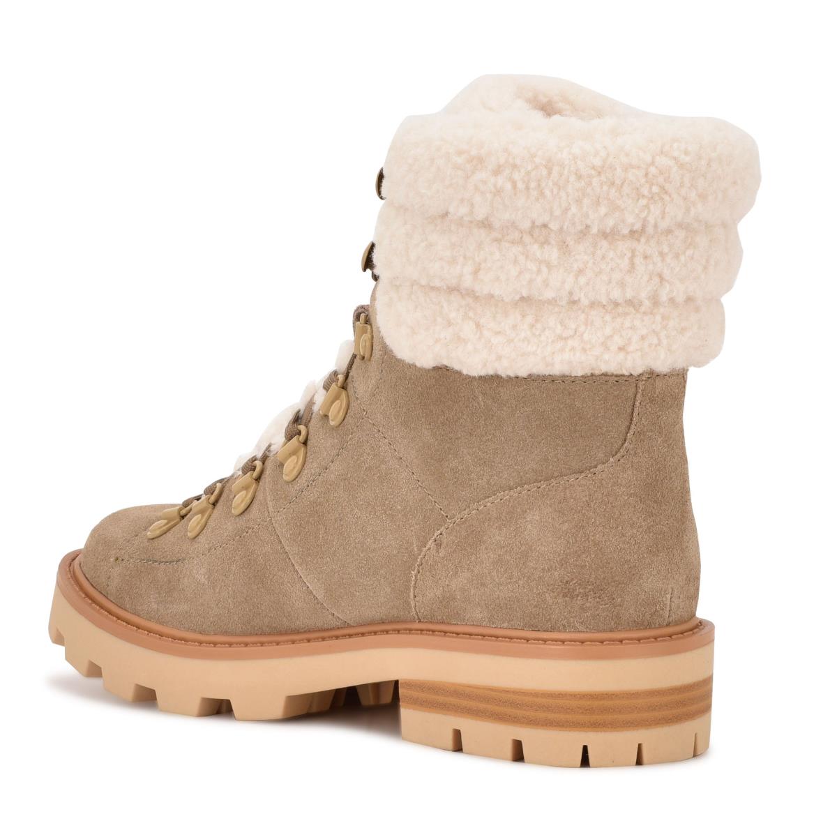 Nine West Rima Combat Lug Sole Kängor Dam Ljusbeige | 3541MANZC