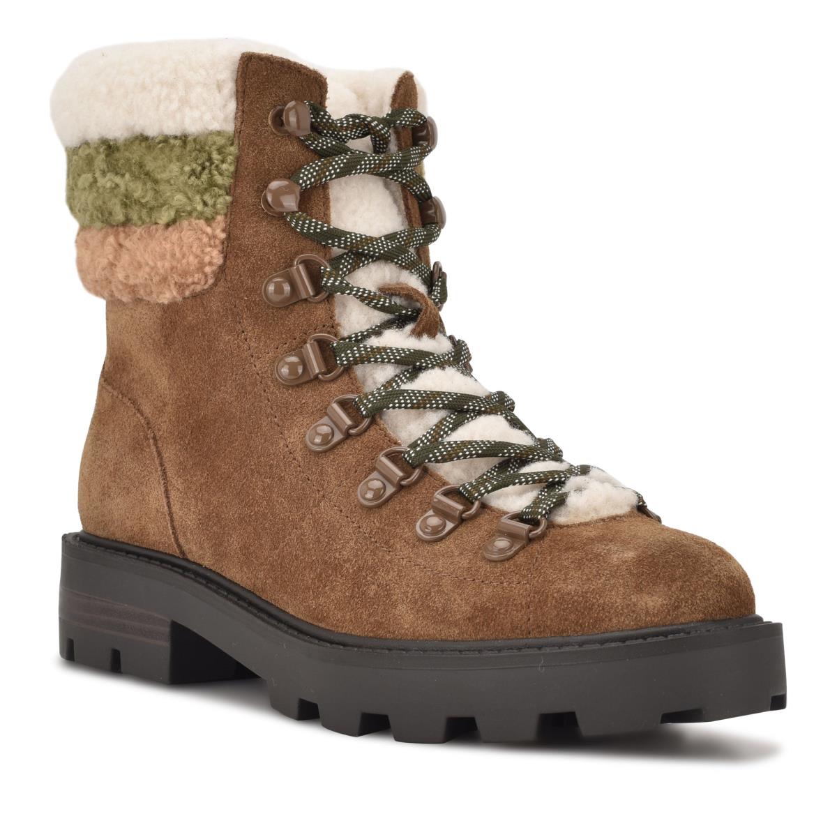 Nine West Rima Combat Lug Sole Kängor Dam Bruna | 5806XOHSK