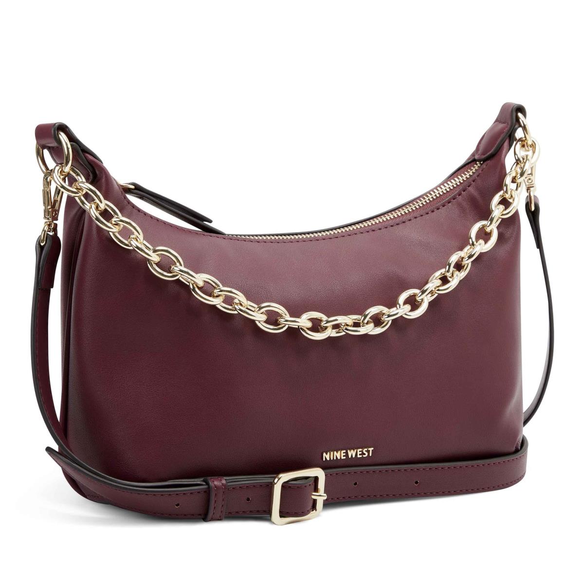 Nine West Ronnie Top Zip Shoulder Bag Axelväska Dam Vinröda | 6920CBPKJ