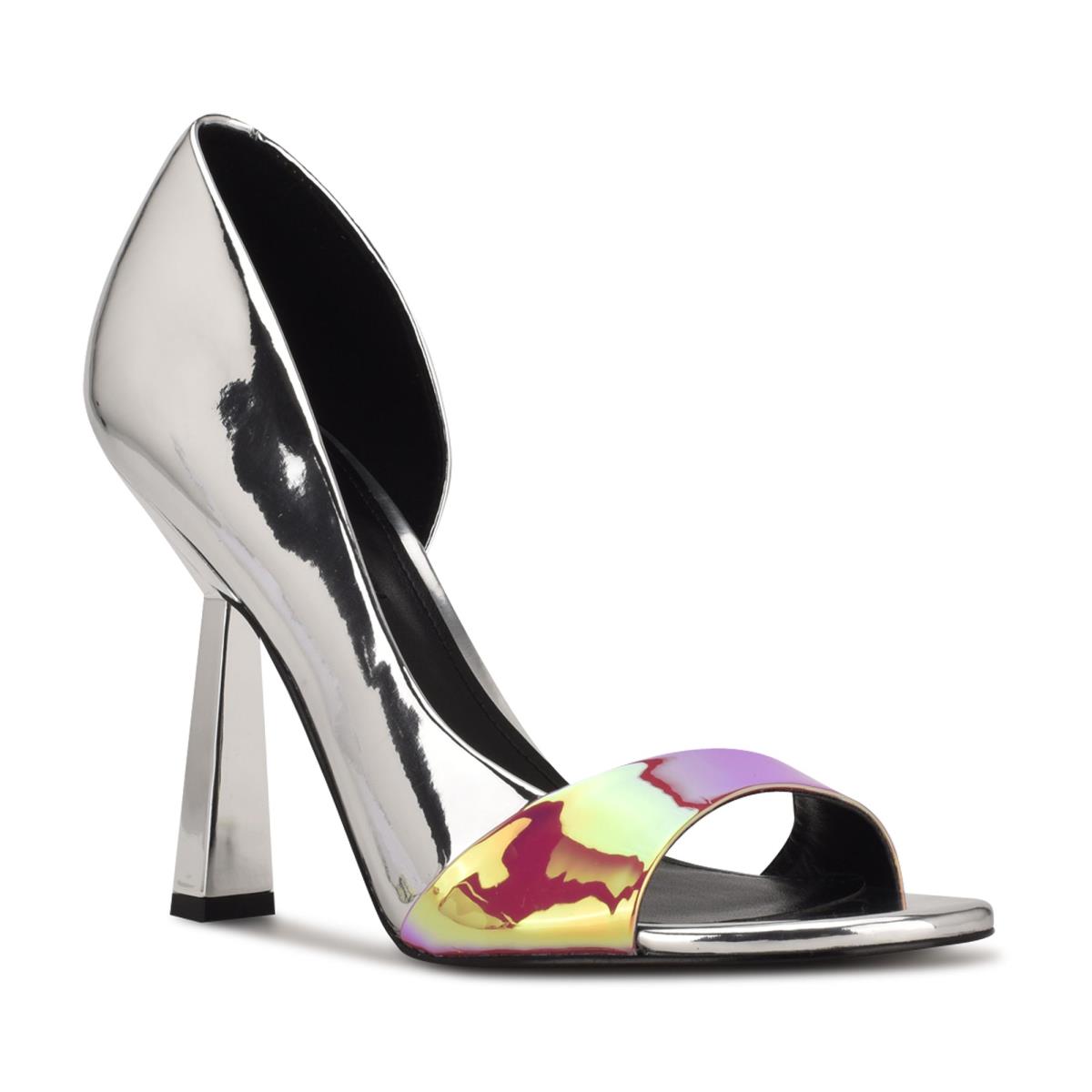 Nine West Saidso Open Tå Pumps Dam Silver Olika Färger | 3057GKQET