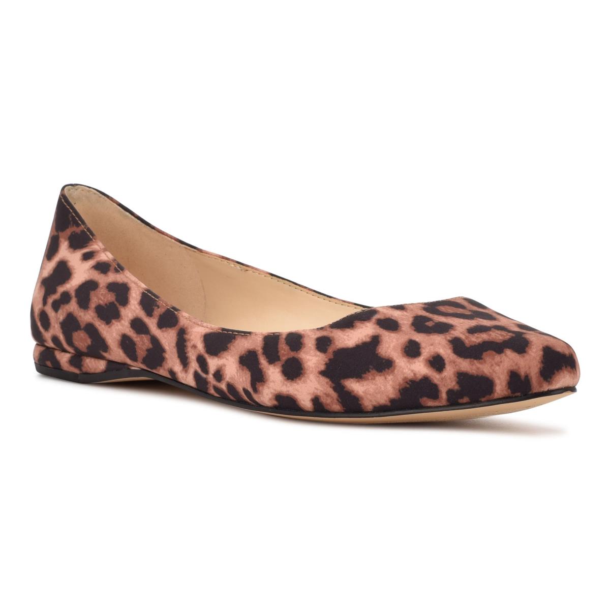 Nine West Speakup Almond Tå Ballerina Dam Leopard | 9841MKWZO