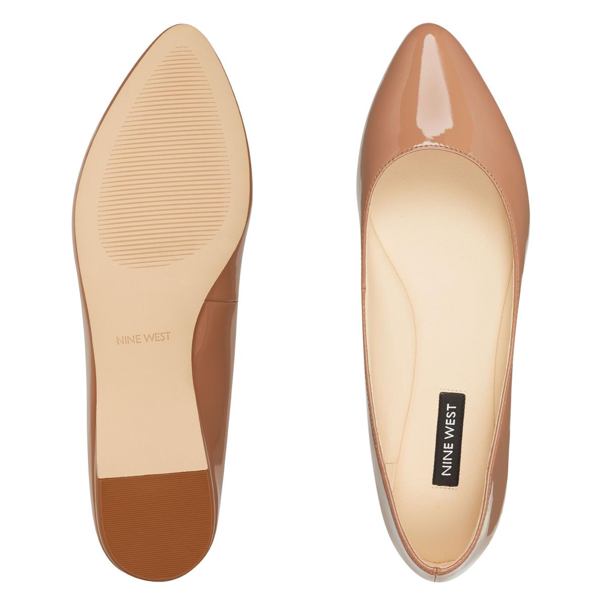 Nine West Speakup Almond Tå Flats Dam Beige | 7430DRCAO