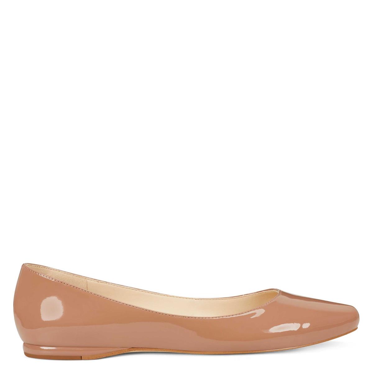 Nine West Speakup Almond Tå Flats Dam Beige | 7430DRCAO