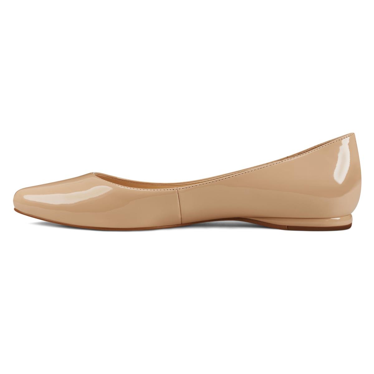 Nine West Speakup Almond Tå Flats Dam Ljusbeige | 0583JWQAO