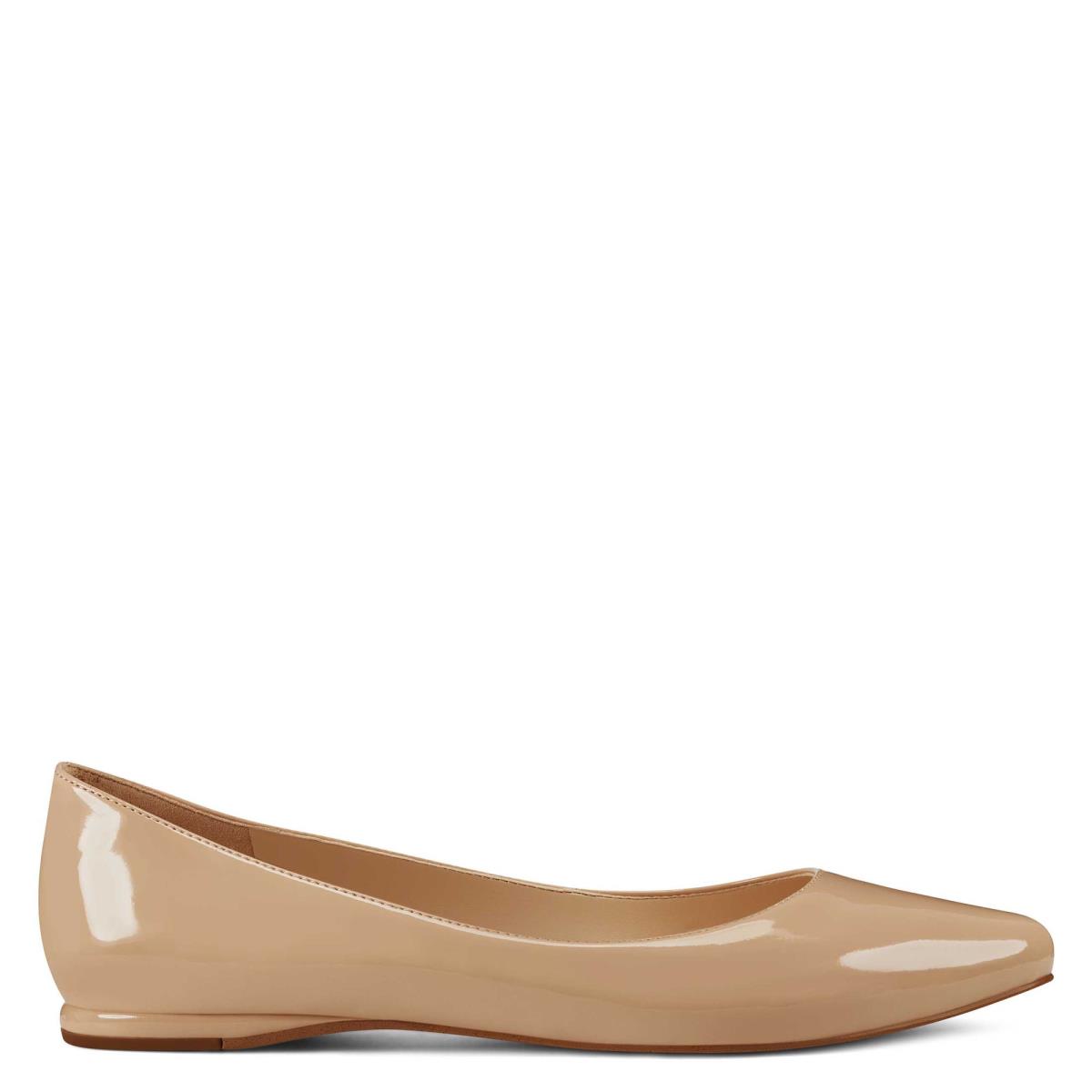 Nine West Speakup Almond Tå Flats Dam Ljusbeige | 0583JWQAO