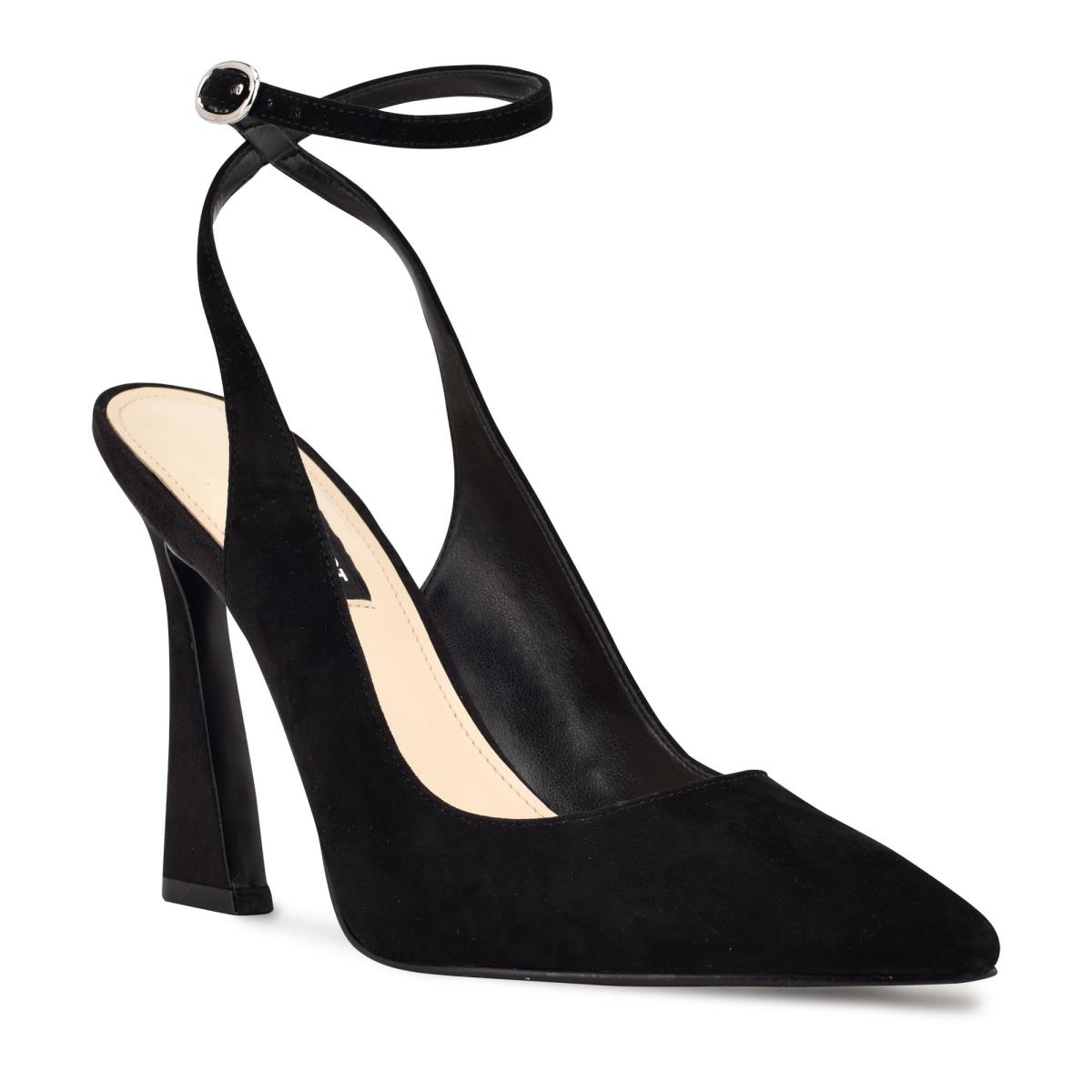 Nine West Tabita Ankle Rem Klänning Pumps Dam Svarta | 6012LOKSI