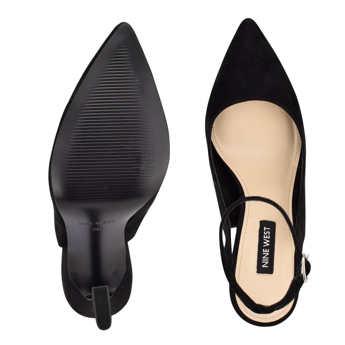 Nine West Tabita Ankle Rem Klänning Pumps Dam Svarta | 6012LOKSI