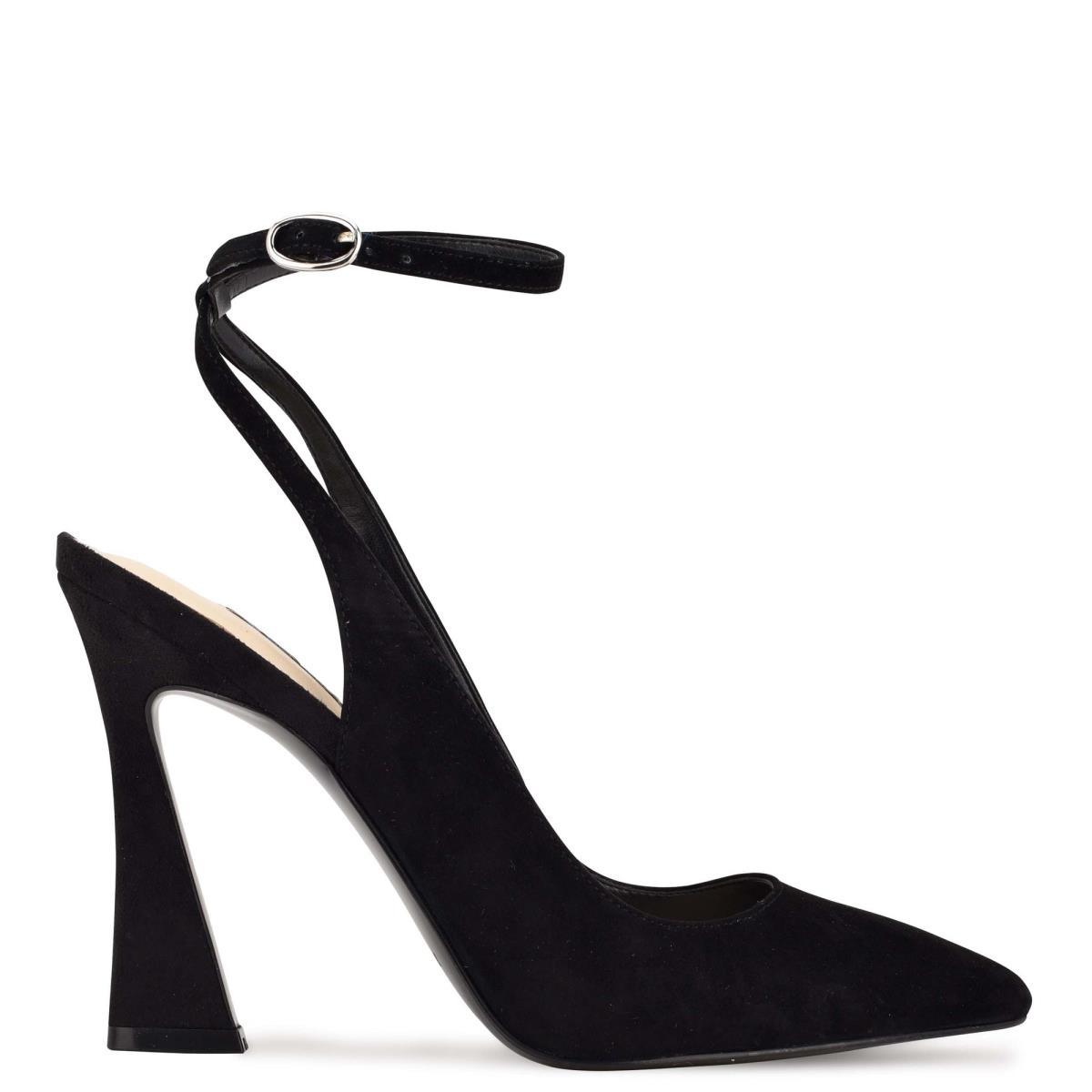 Nine West Tabita Ankle Rem Klänning Pumps Dam Svarta | 6012LOKSI