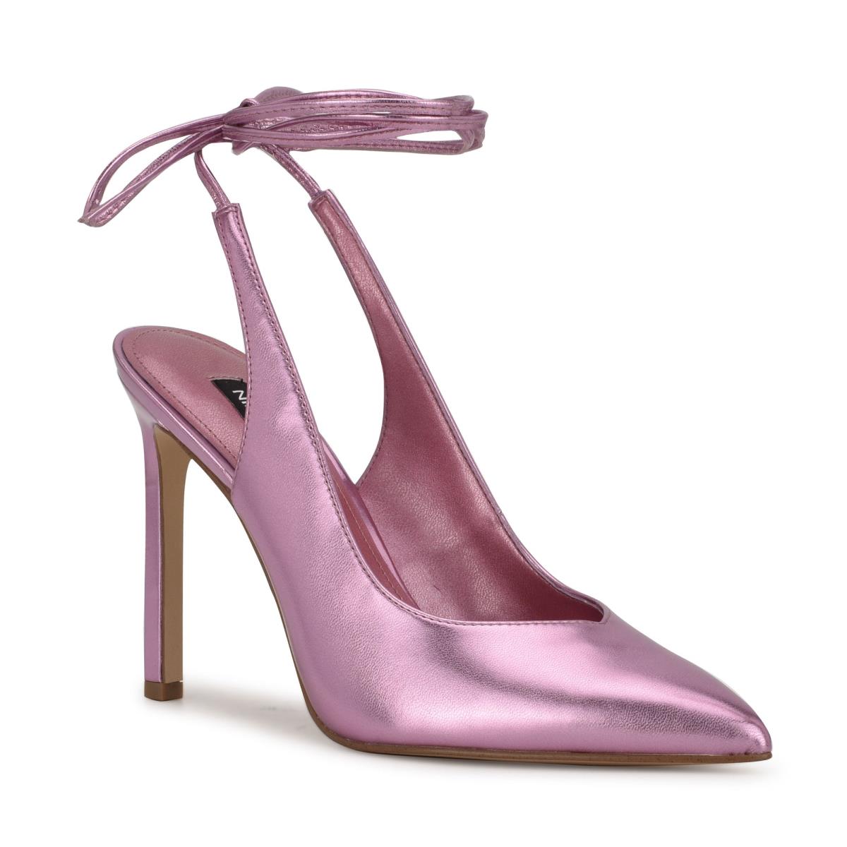 Nine West Talon Ankle Wrap Klänning Pumps Dam Rosa | 6735NQFHC