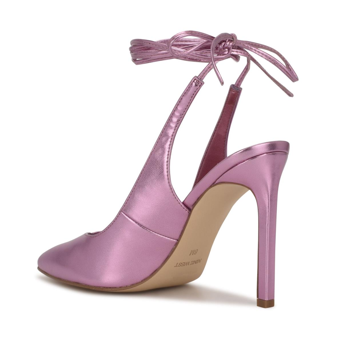 Nine West Talon Ankle Wrap Klänning Pumps Dam Rosa | 6735NQFHC