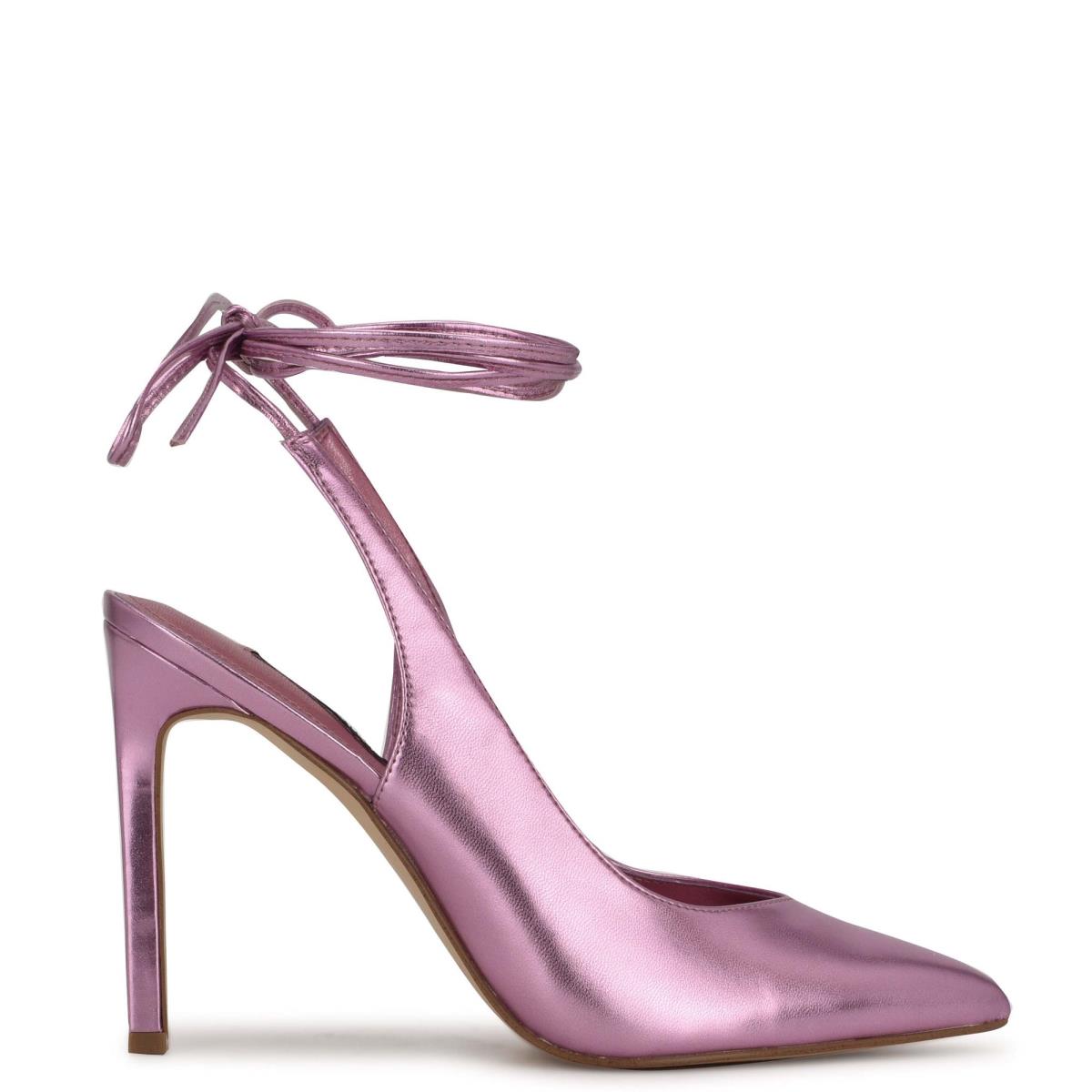 Nine West Talon Ankle Wrap Klänning Pumps Dam Rosa | 6735NQFHC