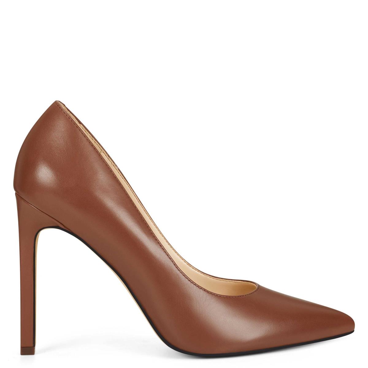 Nine West Tatiana Pointy Tå Pumps Dam Bruna | 6475FKUTY