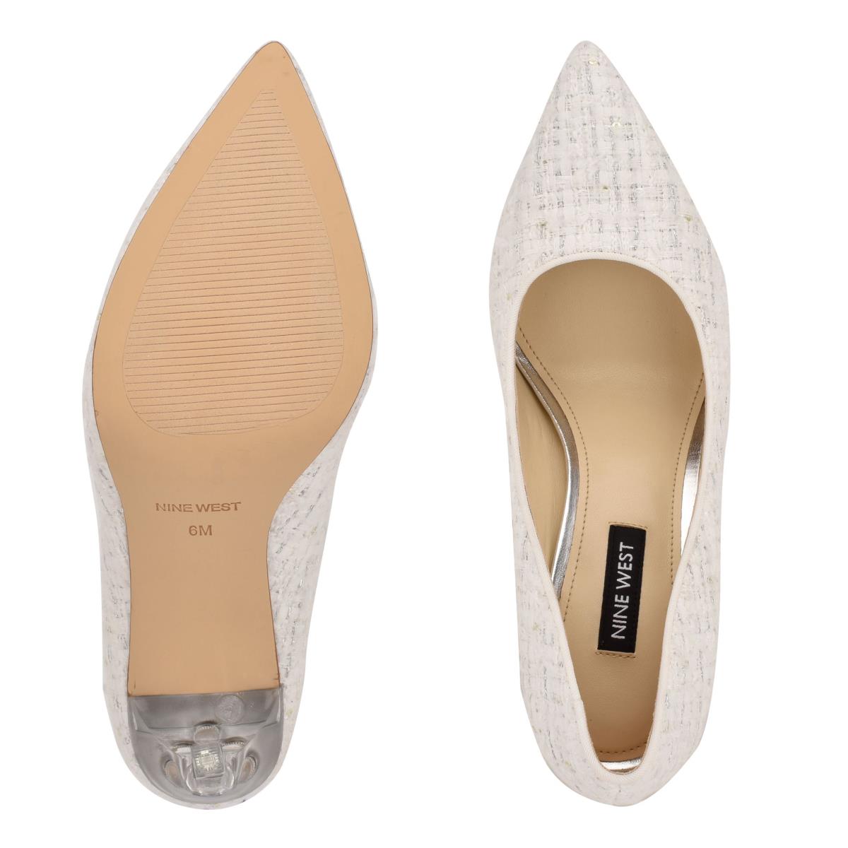 Nine West Tatiana Pointy Tå Pumps Dam Vita | 0926VPMHE