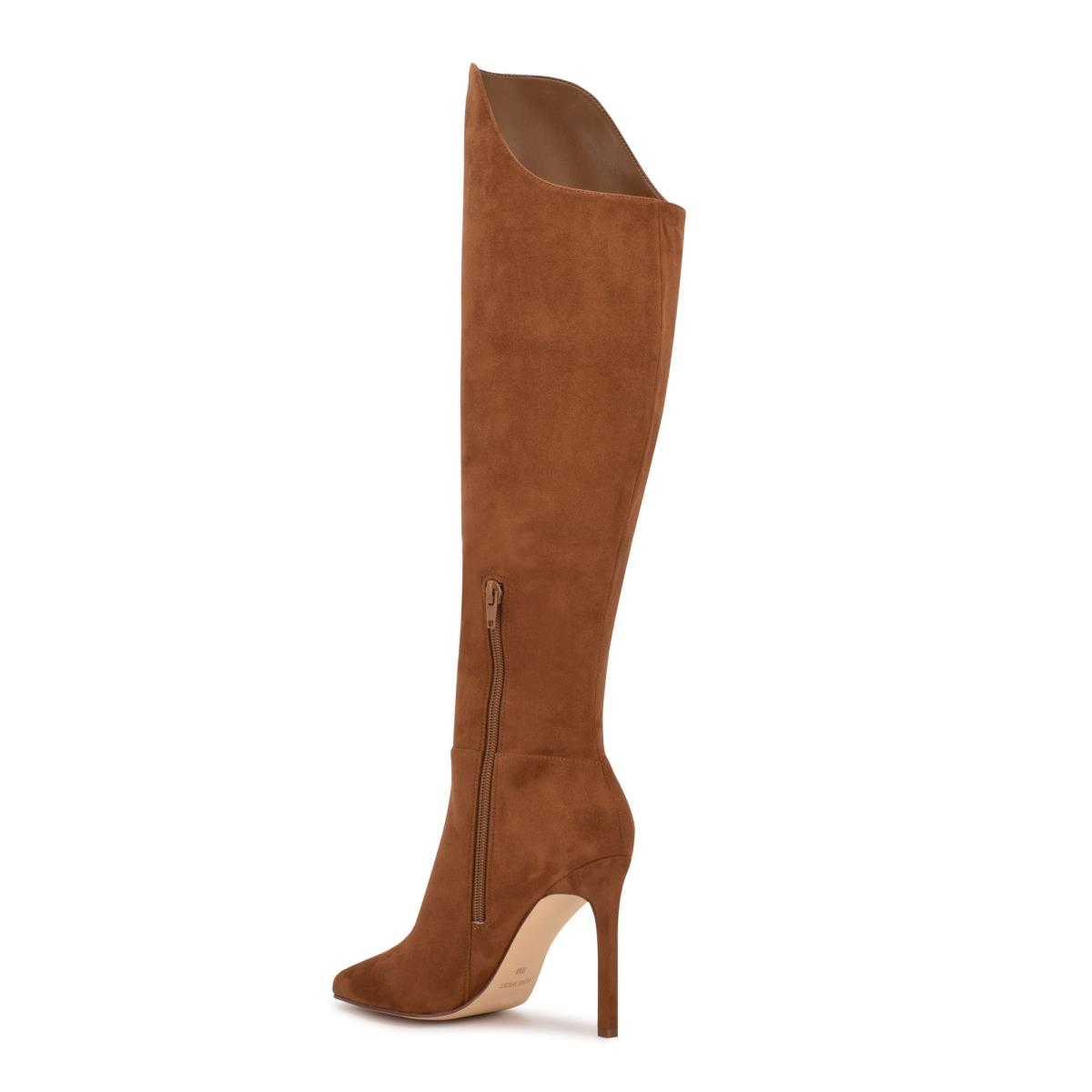 Nine West Teleena Breda Calf Lackstövlar Dam Bruna | 5932AZKQE