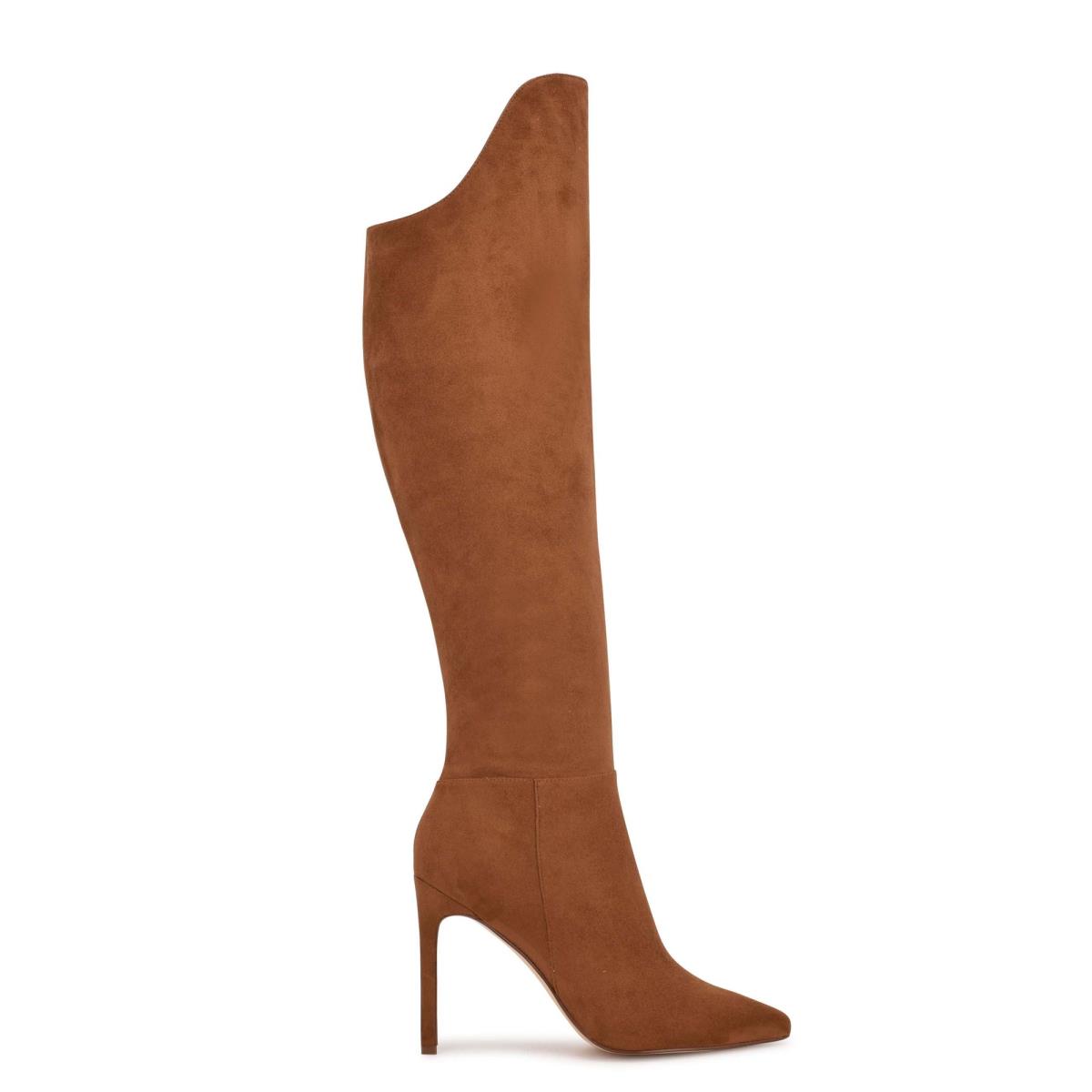 Nine West Teleena Breda Calf Lackstövlar Dam Bruna | 5932AZKQE