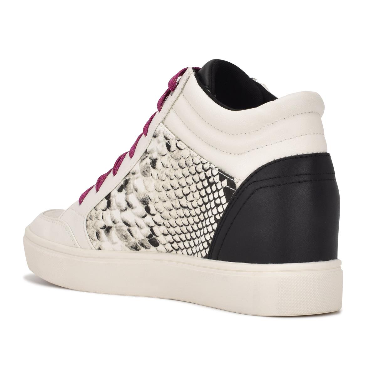 Nine West Tons High Top Hidden Kilklack Sneakers Sneakers Dam Vita Ormskinn | 0759CJUVT