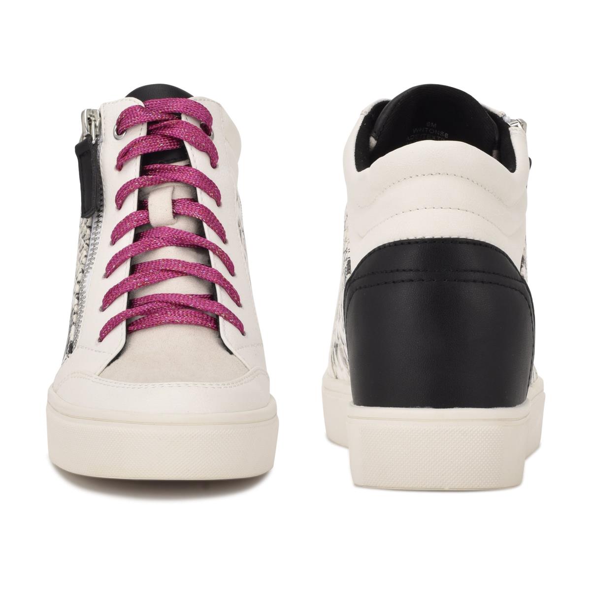 Nine West Tons High Top Hidden Kilklack Sneakers Sneakers Dam Vita Ormskinn | 0759CJUVT