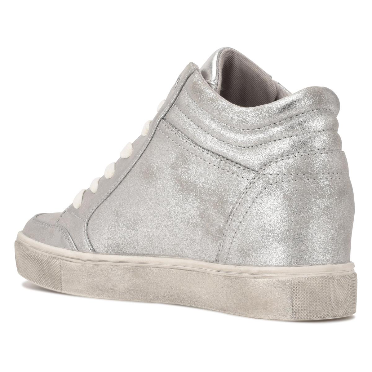 Nine West Tons High Top Hidden Kilklack Sneakers Sneakers Dam Silver | 8413SPODT