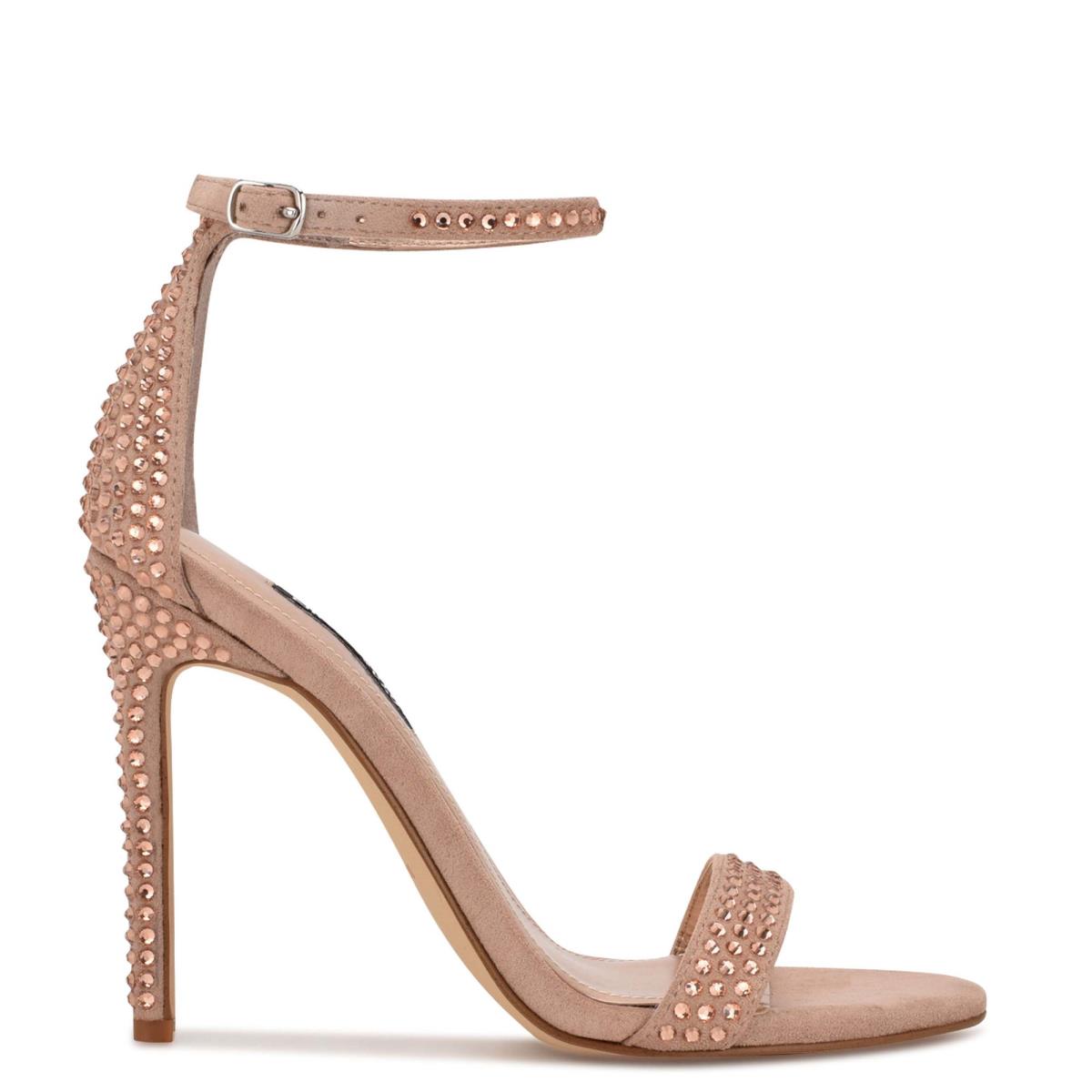 Nine West Toria Ankle Sandaler Med Rem Dam Rosa | 7630KZLAG