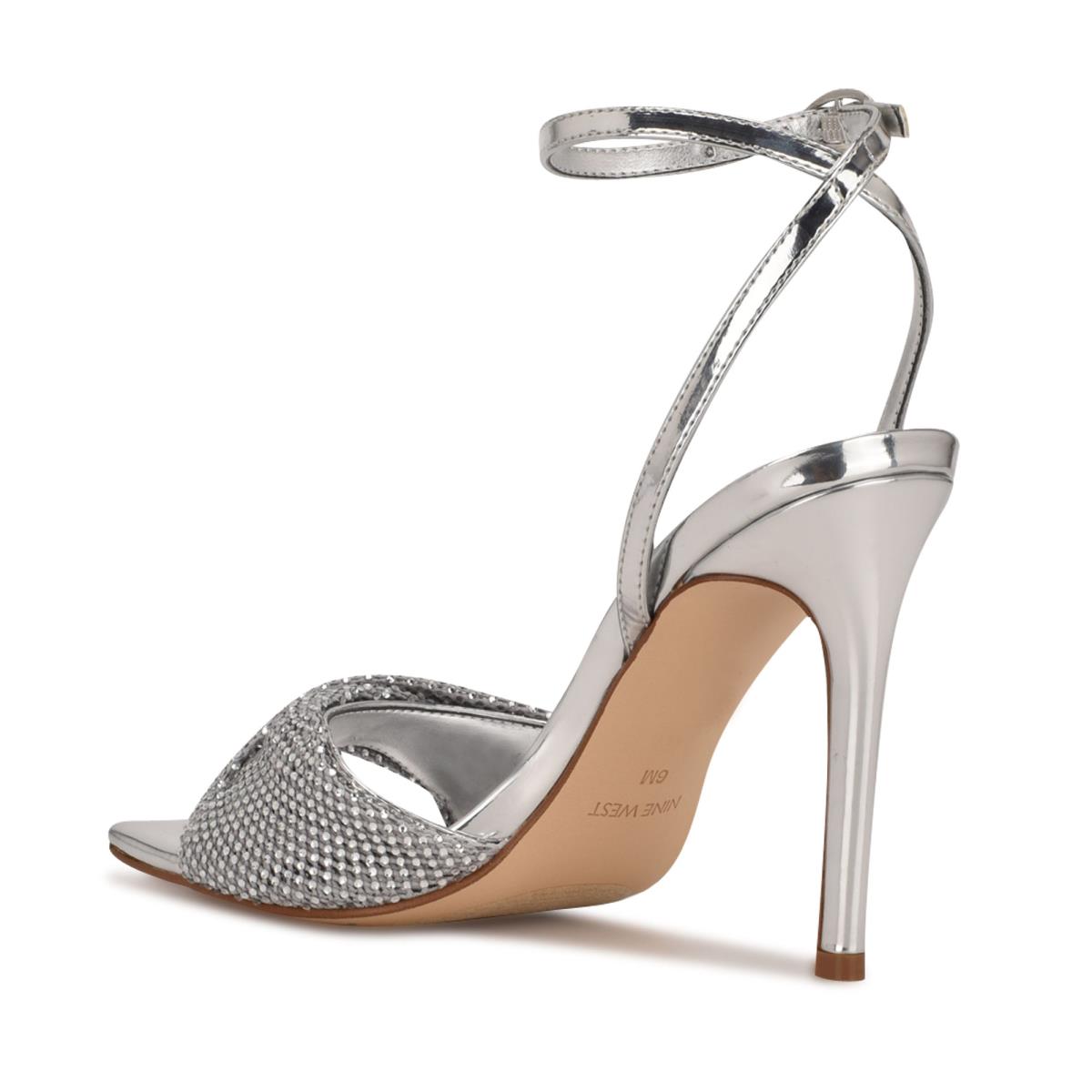 Nine West Twinkle Klackar Finsandaler Dam Silver | 2410MUFIX