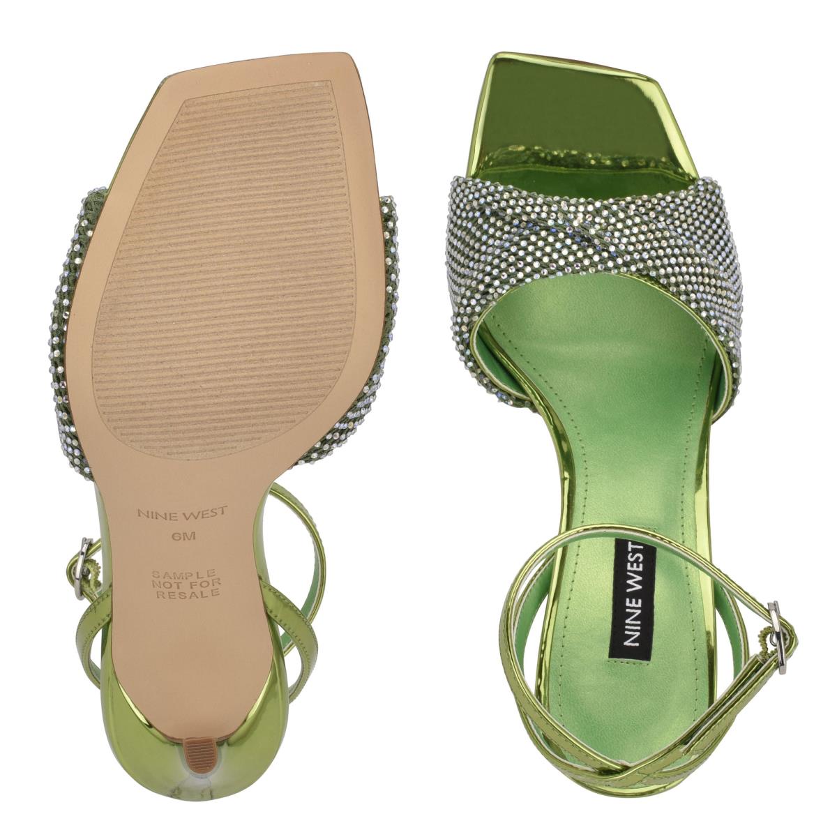 Nine West Twinkle Klackar Finsandaler Dam Ljusgröna | 9674YVNPE