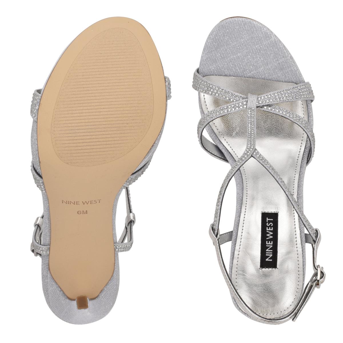 Nine West Ulliy Klackar Finsandaler Dam Silver | 9137ETVCD