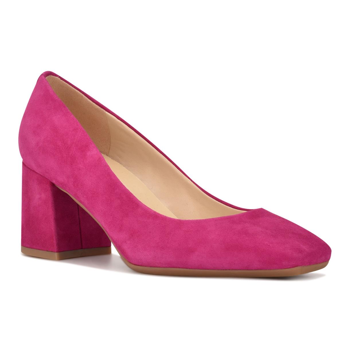 Nine West Vibe 9x9 Block Heel Pumps Dam Rosa | 1607BGNXS