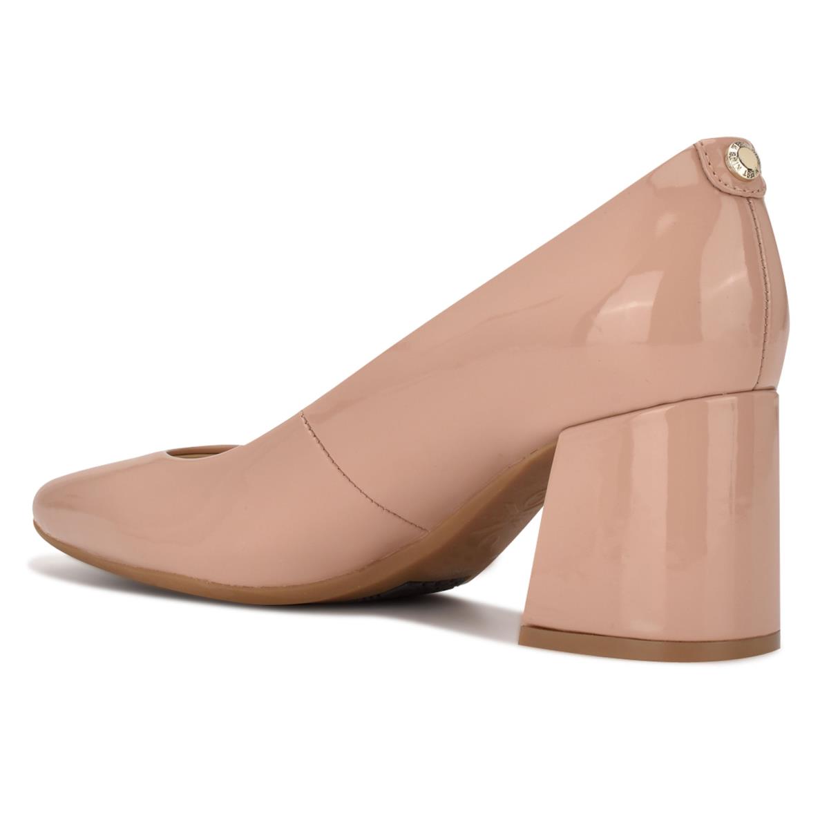 Nine West Vibe 9x9 Block Heel Pumps Dam Beige | 2183ZPOXR