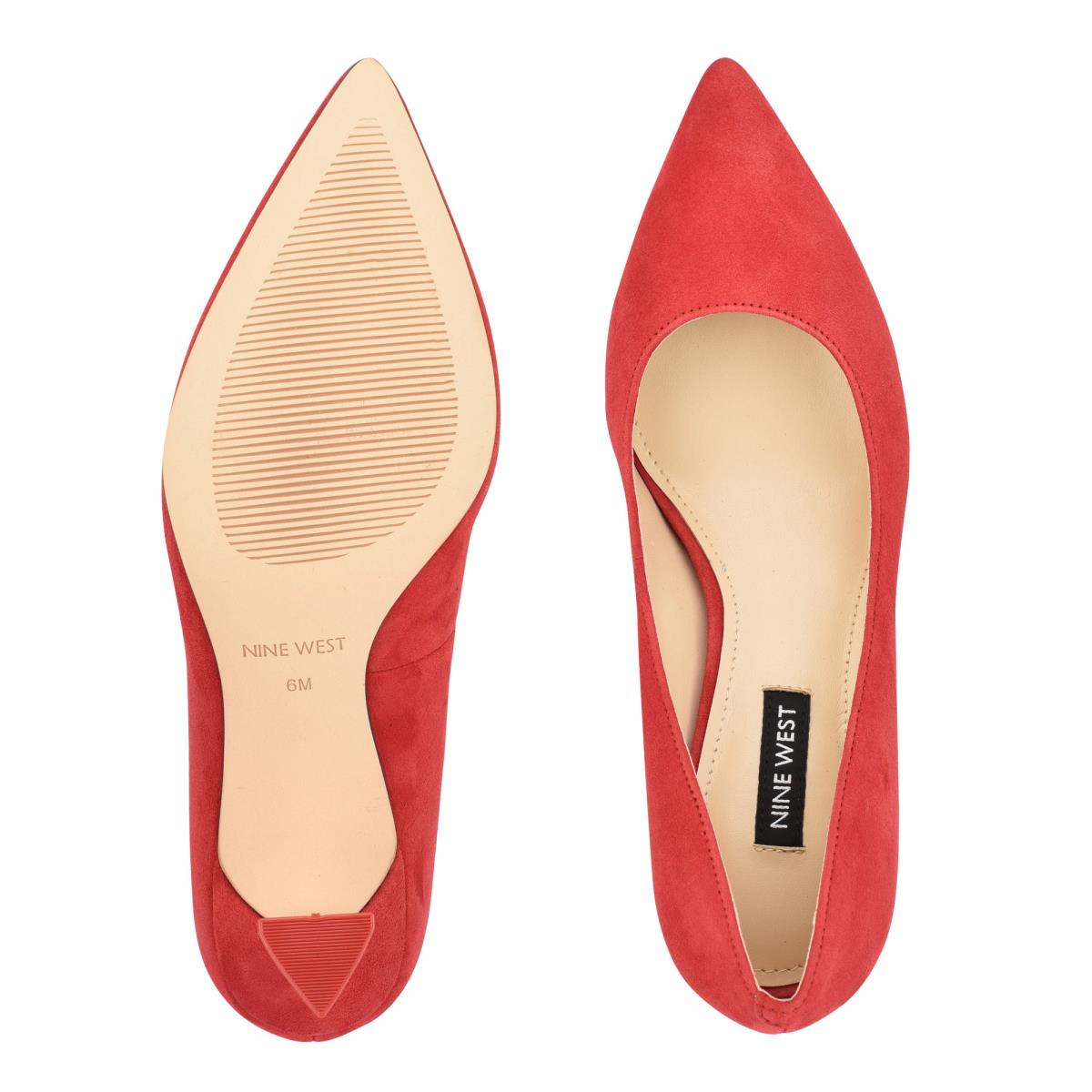 Nine West Workin Pointy Tå Pumps Dam Röda | 5093WZVUS