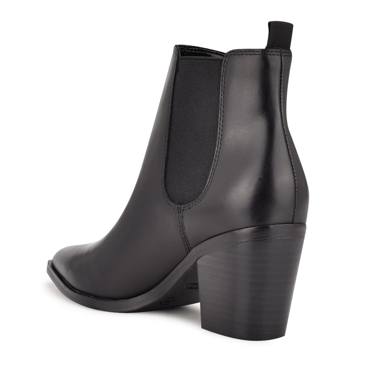 Nine West Wyllis Block Heel Kängor Dam Svarta | 8923KOUEY