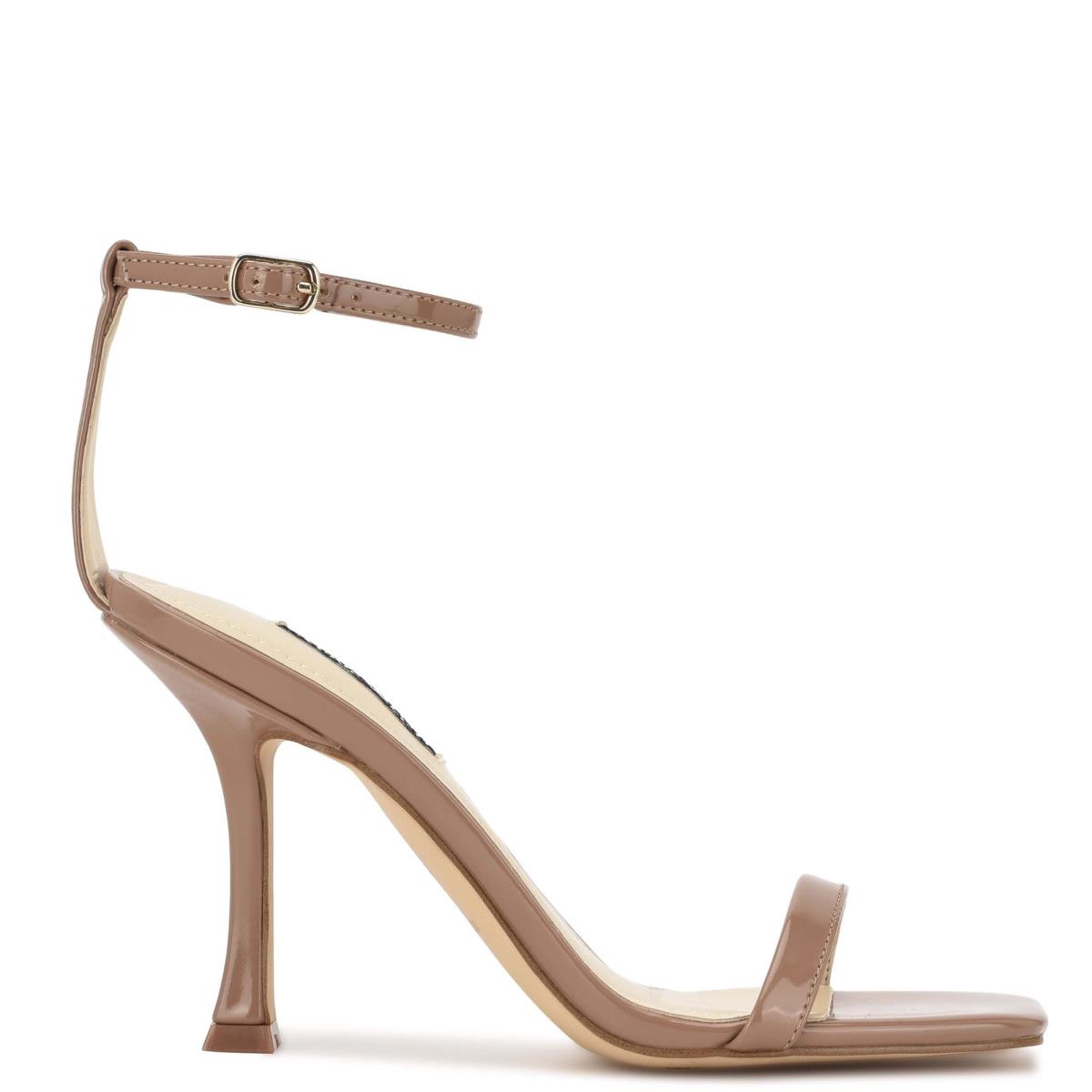 Nine West Yess Ankle Sandaler Med Rem Dam Bruna | 0216USFYW