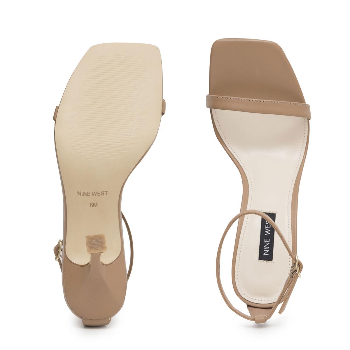 Nine West Yess Ankle Sandaler Med Rem Dam Beige | 2495KMJTH