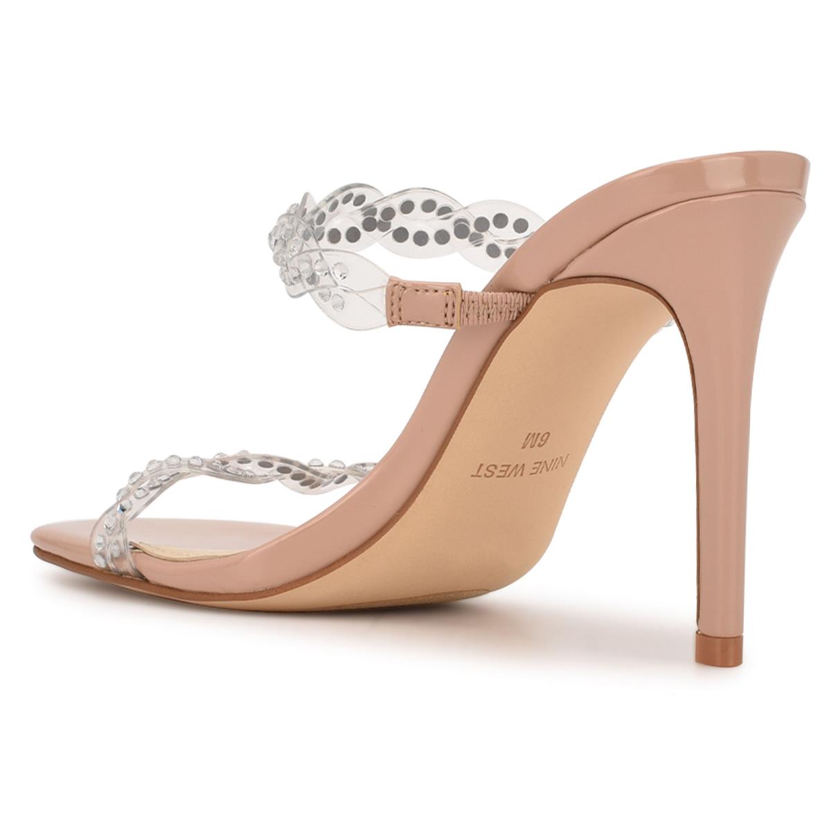 Nine West Ziggle Klackar Slidesandaler Dam Hudfärg | 9381TWVMU