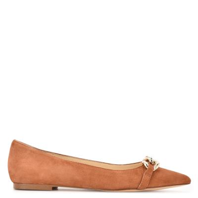 Nine West Brinks Pointy Tå Ballerina Dam Beige | 3712KCQWX