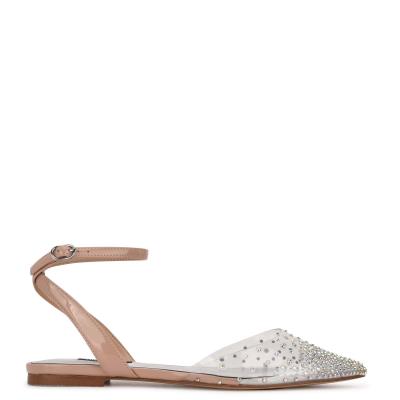 Nine West Briya Pointy Tå Ballerina Dam Beige | 7951WESUP