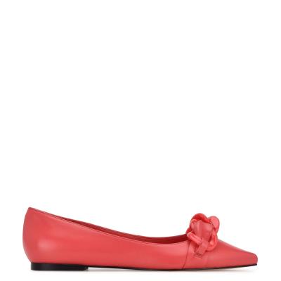 Nine West Buyme Pointy Tå Ballerina Dam Korall | 2074GPXOF