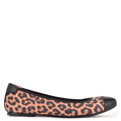 Nine West Capted Ballet Ballerina Dam Leopard | 1946BXFGM