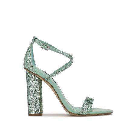 Nine West Celebra Sandaler Klack Dam Ljusturkos | 3067WKCBA