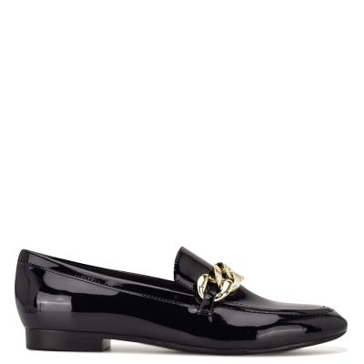 Nine West Chain Slip-On Loafers Dam Svarta | 0384GMFLX