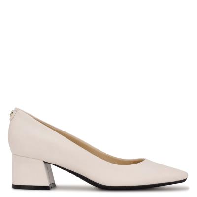 Nine West Cloe 9x9 Block Heel Pumps Dam Grädde | 5489QCWZX