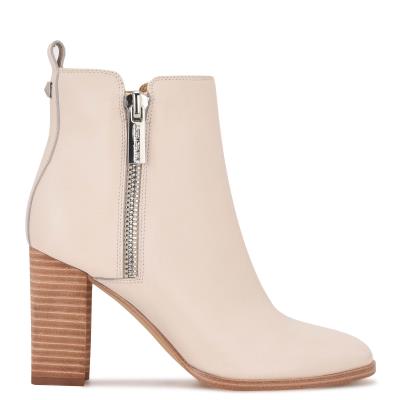 Nine West Dips Block Heel Kängor Dam Beige | 6523KYBOE