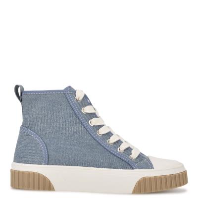 Nine West Dyiane High Top Sneakers Dam Blå | 6395MZLCO