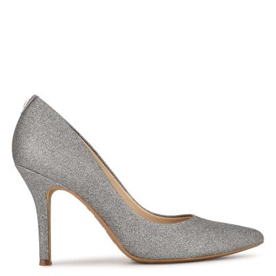 Nine West Fifth 9x9 Pointy Tå Pumps Dam Mörksilver | 1409EKHVQ